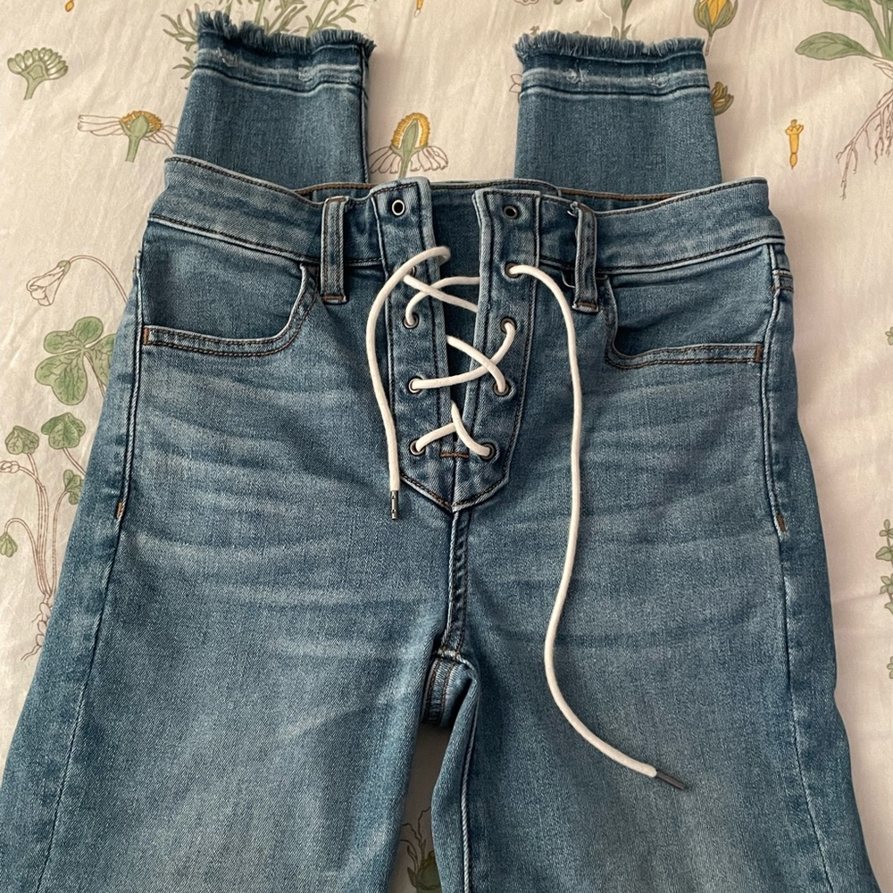 A&E Lace Up Jeans